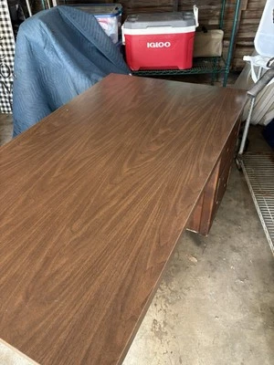 Wooden Office Desk with Storage Drawers - Image 1 of 4