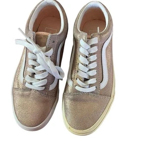 Vans Old Skool Rose Gold Glitter Sneakers Women's Size 5.5 Casual Shoes - Picture 1 of 8