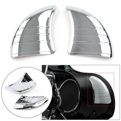 Tapones de cubierta de espejo retrovisor carenado interior Tri-Line cromados para Harley Touring Glide Foto 1 de 4