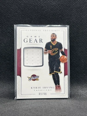 2016-17 National Treasures Kyrie Irving Game Worn Patch Gear #89/99 - Image 1 of 4