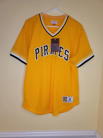 Mitchell & Ness Mens Pittsburgh Pirates Jersey Shirt sz M Cooperstown Collection Cover