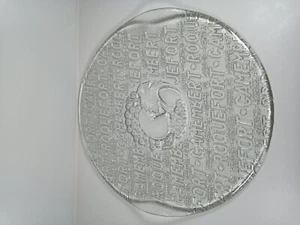 Kosta Boda Sweden Large Glass Platter Cheese Board Camembert Roquefort 32cm - Picture 1 of 12