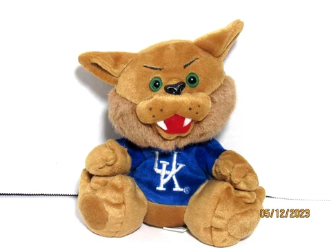 University of Kentucky Plush Wildcat Mascot Bean Bag Team Collegiate UK 8" Blue Cover