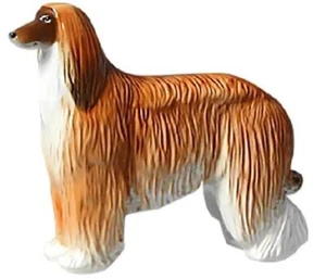 Estatuilla de perro de porcelana imperial de sabueso afgano San Petersburgo Rusia - Imagen 1 de 1