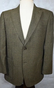 NEU $ 695 Hart Schaffner Marx braun & gold Wolle Sport Mantel aufgesetzte Taschen 40 S USA - Bild 1 von 7