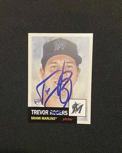 Miami Marlins Trevor Rogers Signed Rookie Card COA Proof Photo 1 - Picture 1 of 3