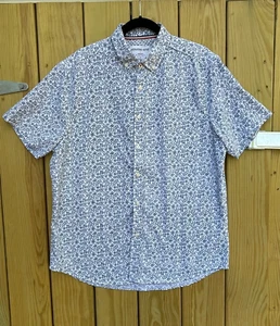 International Report Shirt Mens Large Button up Geometric 4 Way Stretch Casual - Picture 1 of 9