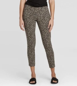 Nuevo con etiquetas Pantalones ajustados al tobillo ajustados de altura con estampado de leopardo para mujer A New Day (Talla 18) R. - Imagen 1 de 4