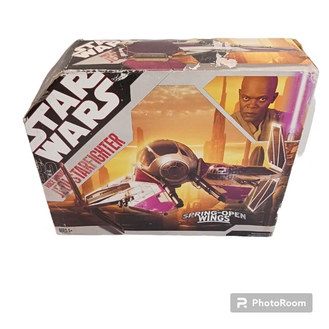 Star Wars Saga- Mace Windu's Jedi Starfighter - New Unopened box is damaged look Cover