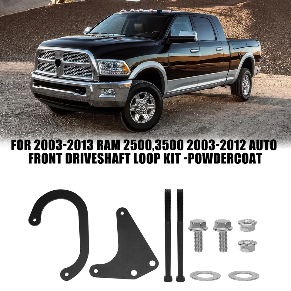 For 2003-2013 Ram 2500,3500 2003-2012 Auto Front Driveshaft Loop Kit -Powdercoat - Image 1 of 4