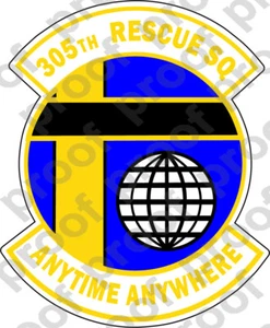 AUFKLEBER USAF 305TH RESCUE SQUADRON - Bild 1 von 1