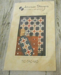 Atkinson Designs Tic Tac Mo 1998 Quilt Runner Pieced Terry Atkinson Pattern - Picture 1 of 2