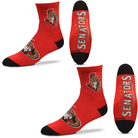Women's Ottawa Senators Quarter-Length Socks Two-Pack Set Cover