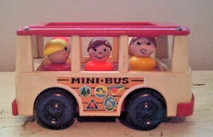 MINIBÚS DE JUGUETE FISHER PRICE # FP141 Y 5 LITTLE PEOPLE - Imagen 1 de 6