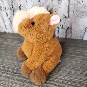 Ganz Light Brown Pony Horse With White Blaze - 6.5 Inch Plush Stuffed Farm Toy - Foto 1 di 7
