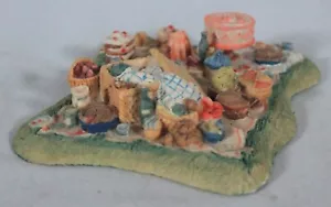 RARO! VINTAGE 1991 BRAMBLY HEDGE BY ENESCO ARTICOLO SCENA PICNIC #626422 NUOVO IN SCATOLA - Foto 1 di 12