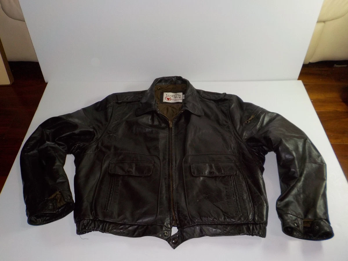 70's SEARS A-2 type boa leather jacket 古着 70s Sears Leather Shop