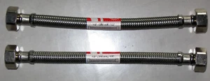 Flexschlauch 20 cm 1.2" IG / IG Edelstahl / Messing verchromt / Gummi (Bulk) - Bild 1 von 1