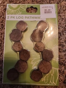 2 PK Log Pathway For Your Gnome/Fairy Garden NIP - Picture 1 of 2