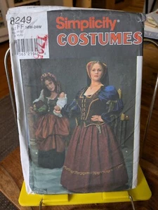 Simplicity Costumes sewing pattern 8249 Renaissance bar wenches sz 18-24 UNCUT - Picture 1 of 2