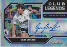 2021-22 Panini Prizm English Premier League Legends Silver Gary Lineker Auto /99