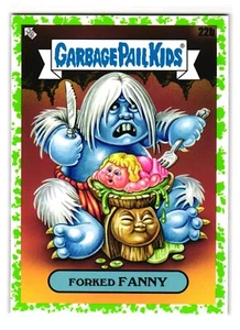 Forked Fanny 2023 Garbage Pail Kids The Time Machine Parody Sticker Green - Picture 1 of 2