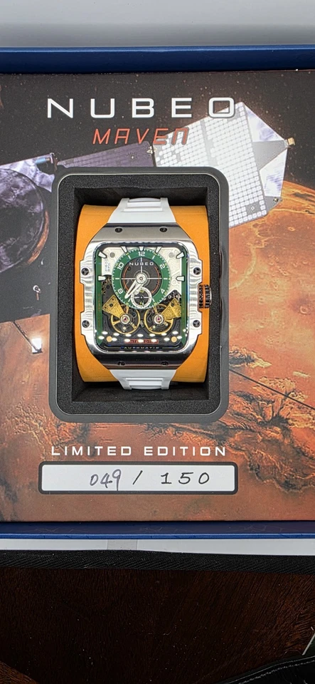 Nubeo Maven Plata Verde Automático Edición Limitada 49/150 Completo Con Caja Foto 1 de 4