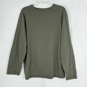 Woolrich Cotton Sweater  Mens Size M Long Sleeve Green V Neck - Picture 1 of 11