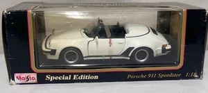 1989 PORSCHE 911 SPEEDSTER, SPORT CAR, MAISTO, DIE CAST WHITE Car Toy,Scale 1/18 - Picture 1 of 6
