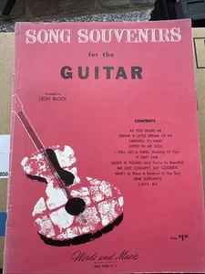 Song Souvenirs For The Guitar Arranged By Leon Block - Picture 1 of 1
