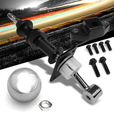 2" Ball Clear Pattern Chrome Shift Knob & Short Shifter For 13-20 FRS BRZ 86 - Image 1 of 4