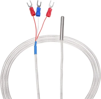 PT100 RTD Temperature Sensor Probe 3 Wires Cable Thermocouple Stainless Steel 30 - Image 1 of 4
