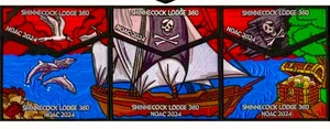 BOY SCOUT BSA OA SHINNECOCK 360 SUFFOLK COUNTY NY 2024 NOAC 6-PATCH PIRATE SHIP - Picture 1 of 4