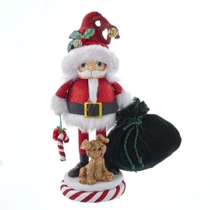 12-Inch Hollywood Santa and Pup Nutcracker - Picture 1 of 7