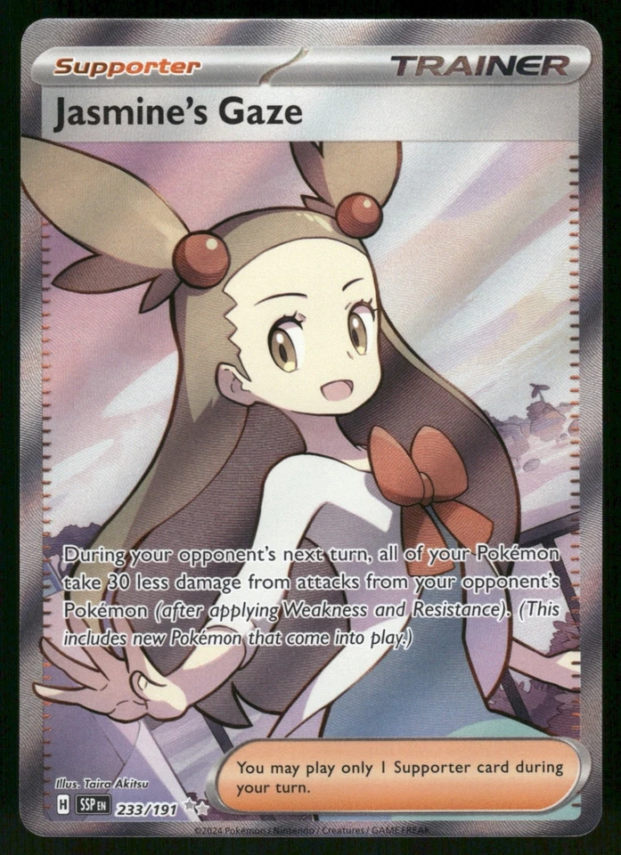 Jasmine's Gaze - 233/191 SSP SV08: Surging Sparks Holo NM - Image 1 of 2
