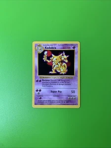 Kadabra 32/102 Base Set Shadowless Pokémon Card LP - Picture 1 of 8