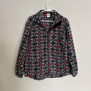 Vintage 90s LL-Bean Multicolor Geometric Pattern T-Snap Fleece Women’s Medium - Picture 1 of 10