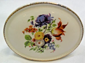 Vintage Szeiler England Small Oval Floral Vase - Picture 1 of 5