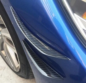 Real Carbon Fiber Front Bumper Canards Fins for Audi BMW Lexus INFINITI Benz - Bild 1 von 6