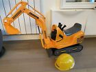 Micro Excavator and Hard Hat Kids Sit On Digger Toy Boys Push On Children Fun