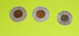 1930 ENCASED REICH PFENNIG PASSION PLAY GERMANY KING EDWARD HOTEL NEW YORK PENNY - Picture 1 of 7
