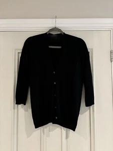 Uniqlo Women’s Black Wool Lightweight Cardigan, Size S,Defect - Picture 1 of 13
