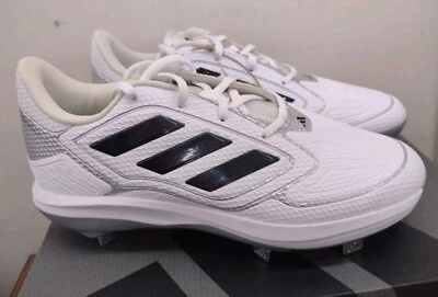 Adidas Women's Adizero Purehustle 3 Softball Cleats White/Silver/Black Size 9.5 - Image 1 of 4