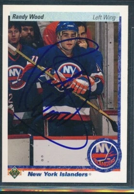 Autographed 1990-91 Upper Deck Set Break #16: RANDY WOOD Signed On Card Auto - Image 1 of 2