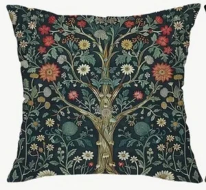 William Morris Abstract Floral Design Throw Pillow Cover Home Decor  18x18” - Picture 1 of 4