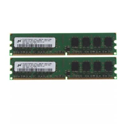 4GB 2x 2GB DDR2 533MHz PC2-4200U 240Pin DIMM RAM Desktop Memory RAM For Micron - Image 1 of 4