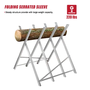 Adjustable Portable Folding Sawhorse Wood Cutting Saw Horses Stand Sawbuck 150KG - Picture 1 of 5