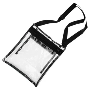 Clear Clutch Bag Clear Lunch Bags Clear Messenger Bag CrossBody Shoulder Bag - Picture 1 of 12