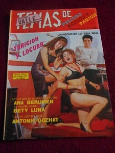 rivista fotonovel TEMAS anni 80 SEXY WOMEN CATFIGHT lotta ANA BERUMEN tirare i capelli - Foto 1 di 5