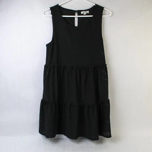 Speechless Niña Negro sin Mangas Capas Vestido Talla M Usada - Imagen 1 de 5